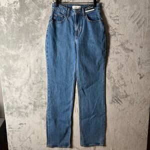 Abercrombie & Fitch High‎ Rise 90's Relaxed Curve Love Jeans 25 Extra Long New